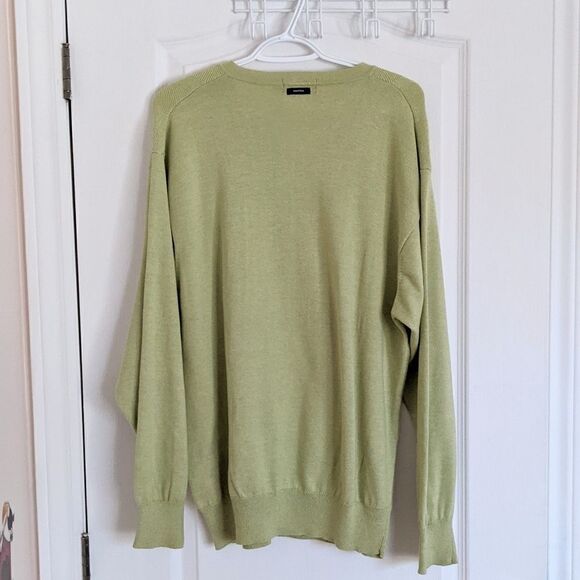 NAUTICA cotton v neck sweater lime color size XL @M - Picture 9 of 10